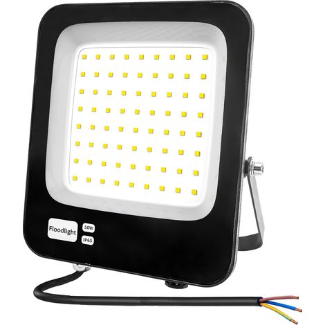 Projecteur LED Extérieur 50W, Spot LED Extérieur IP66 Etanche Luminaire Exterieur de Sécurité,3000K Blanc Chaud Super Lumineux Eclairage Exterieur Murale pour Cour,Jardin,Garage,Patio,Entrée (1/5)