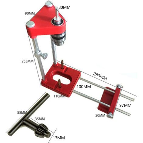 Outil de positionnement pour le travail du bois, outil de positionnement portable pour perceuse (1/5)