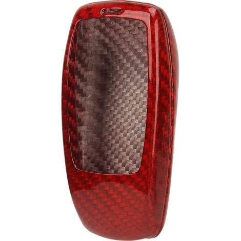 Coque de télécommande Fibre de Carbone Toucher Confortable Anti-décoloration Remplacement pour Mercedes Classe E et S Rouge (1/5)