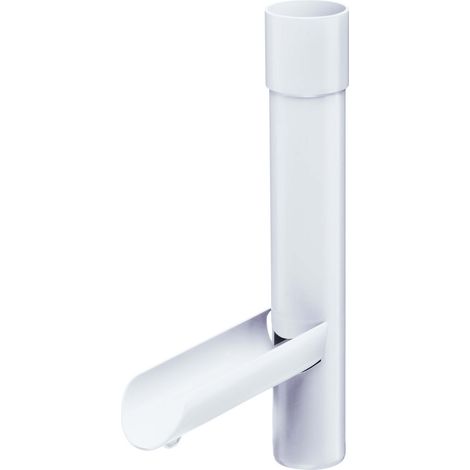 INEFA Regensammler für Fallrohr, PVC Wasserklappe für Regenfallrohr, Dachrinnenzubehör, Made in Germany - DN50 / 50mm Weiß