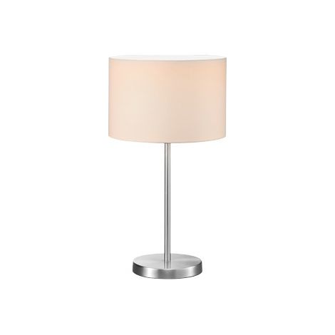 Lampada Tavolo 42W Moderna Acciaio Paralume Bianco Hotel GD Trio (1/3)