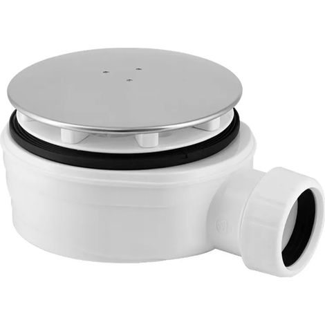 Piletta di scarico sifonata extra slim H51 D90 cm con griglia in acciaio inox