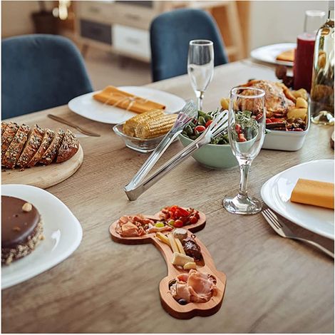 Planche Apéritif En Bois Plateau à Fromage Créative Et Charcuterie Plateau Nourriture Restaurant Pour Fête Rassemblement Barbecue Cadeau Unique Pour Crémaillère Pour Bachelor Party (Droit,Petit) (1/5)