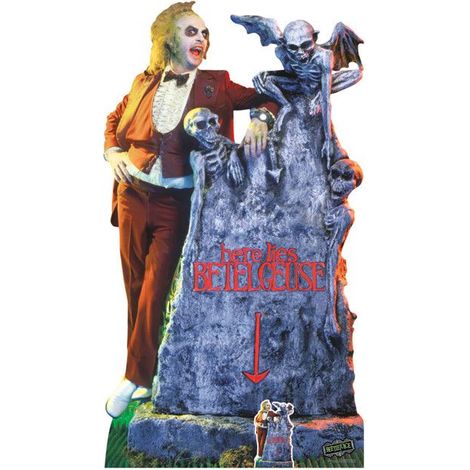 Figurine en carton - Beetlejuice - 90 cm - Décoration Halloween - Multicolore (1/3)
