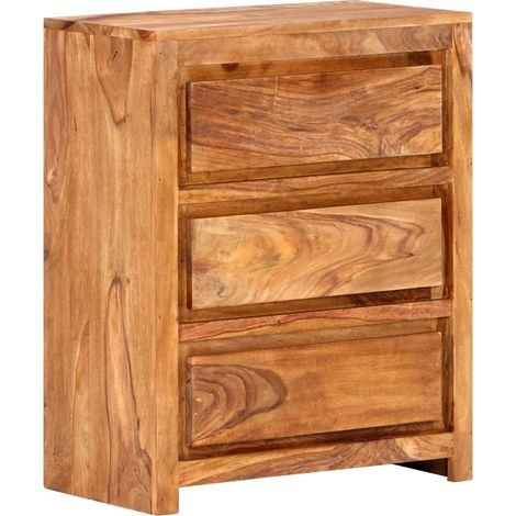 Schubladenschrank 60x33x75 cm Massivholz Akazie (1/5)