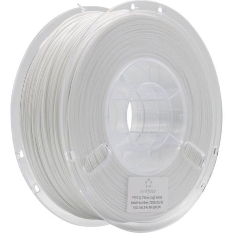 Filament PETG - 1.75 mm - Blanc - 1000 g - Pour Imprimante 3D - 1 Piece (1/3)