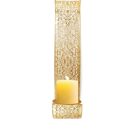 [Applique Murale] Shelving Solution Candélabre Doré Sculpté Métal pour Chambre (1/5)