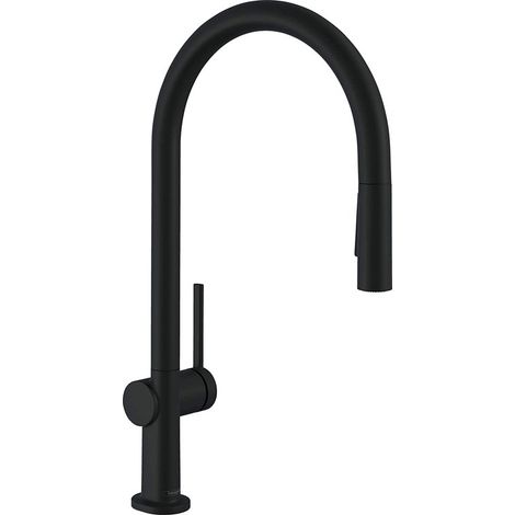 Hansgrohe Talis M54 Küchenmischer 210, mit 2-Strahl-Ausziehbrause, Schwarz Matt (72800670)