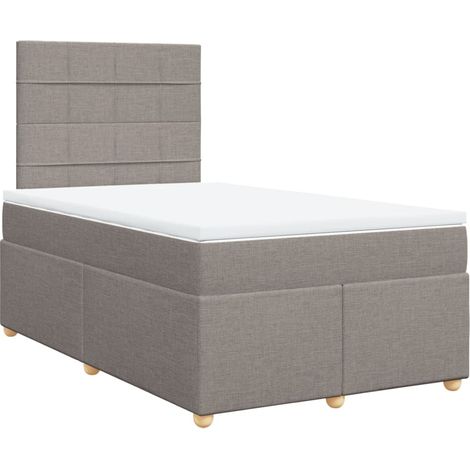 Maison Exclusive - Giroletto a Molle con Materasso Tortora 120x200 cm in Tessuto