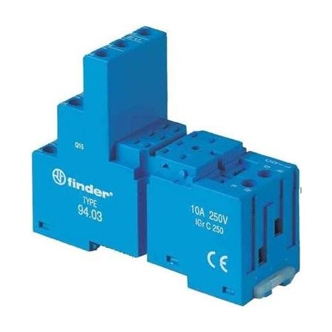 Support pour modules séries 55.33/85.03, modules 86.30, modules 99.02, bornes à vis, montage sur rail DIN 35 mm 94.03SPA
