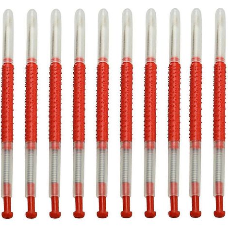 Lot de 10 aiguilles à abeilles de qualité supérieure, aiguilles à corne raffinées, outils apicoles portables et pratiques pour déplacer la reine et le ver des abeilles (rouge) (1/2)