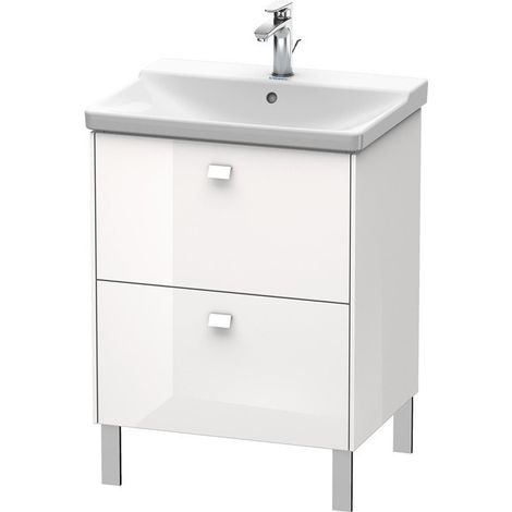 BRIOSO Mobile lavabo Griffe cromo 691x620x479mm Ciliegio ticinese