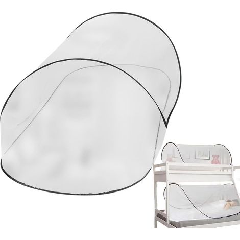 Moustiquaire de lit, Tente en Filet, Filet Anti-Mouches Pliable pour Lit De Tente À Mailles Fines, Assure Un Meilleur Sommeil, Accessoires D'été, 200x80x56 CM (1/5)