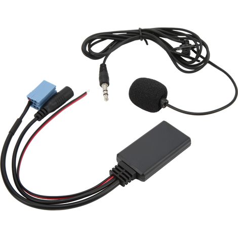 Câble Bluetooth 5.0 AUX 3,5 mm Jack ISO 8 Broches 7 607 897 093 Kit Mains Libres Microphone Remplacement pour Bora Blaupunkt (1/5)