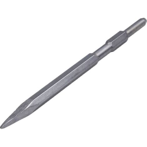 Burin Hexagonal Longue Tige Acier Chrome pour Béton Granit 17x280mm - Ciseau Électrique à Pointe (1/5)