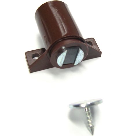 Loqueteau magnétique à visser - Strauss - 4 kg - Marron - 22 x 14 mm