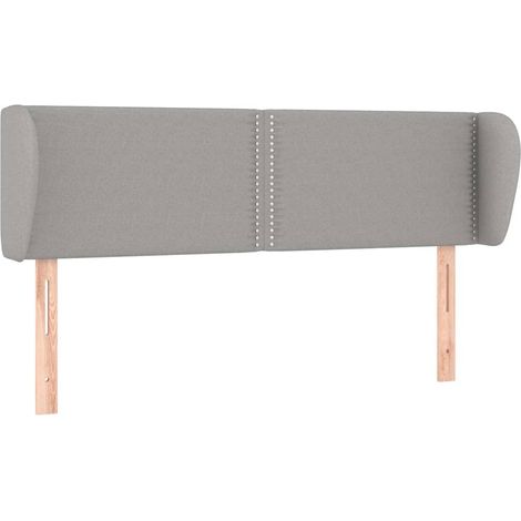 Maison Exclusive - Cabecero de tela gris claro 147x23x78/88 cm (1/5)