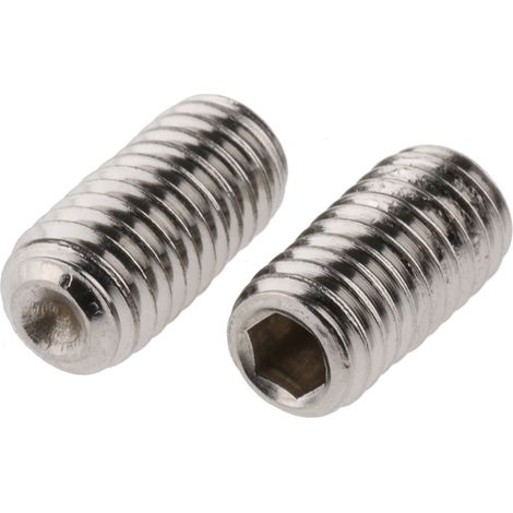 Vis sans tête, M6 x 12mm, tête Jeu de douilles hexagonales, en Acier Inoxydable Vis sans tête A4 316 ( Prix pour Sachet de 25 )