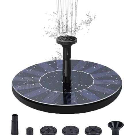 Solarbrunnenpumpe, 6-Düsen-Solarwasserpumpe, Mini-Solarpumpe für dekorative Gartenteichbrunnen (1/5)