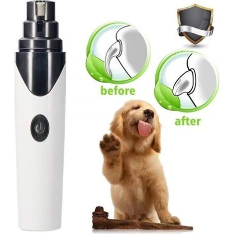 (Noir+Blanc)CENBLUE Coupe griffe chien chat Lime griffe électrique coupe ongle (1/4)
