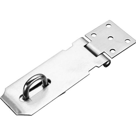 Moraillon de Cadenas en Acier Inoxydable, Heavy Duty Moraillon et Agrafe avec Vis, Fermoir de Porte Verrou de Porte Hangar Loquet Cadenas Agrafe (L) (1/5)
