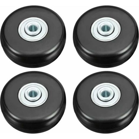 4-teilige Kofferrolle, Hochleistungs-Kofferreparaturrolle, 50 mm, stummes Gummi-Universal-Lenkrad, Ersatztransportrolle für Koffer/Gepäck