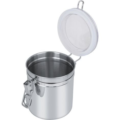 Boîte à café en acier inoxydable, pot de conservation des aliments, récipient pour thé, sucre, lait en poudre (1011cm) (1/5)
