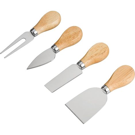 Juego De Cuchillos Para Queso - Acero Inoxidable - Para Quesos Blandos Y Duros - 4 Piezas (1/5)