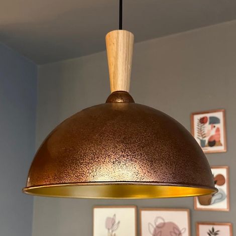 bamyum Yimpi Suspension Luminaire Vintage, Lustre Salon de 30 cm en Métal, Lampe E27 pour Chambre, Salle à Manger (1/5)