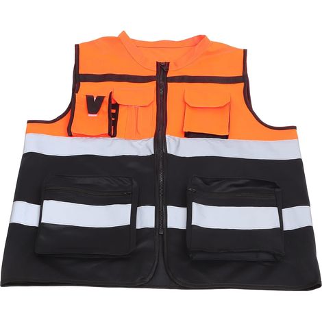 Gilet de Sécurité Réfléchissant pour Homme Respirant Haute Visibilité Gilet pour la Course de Nuit et le Chantier avec Bandes Réfléchissantes (1/5)
