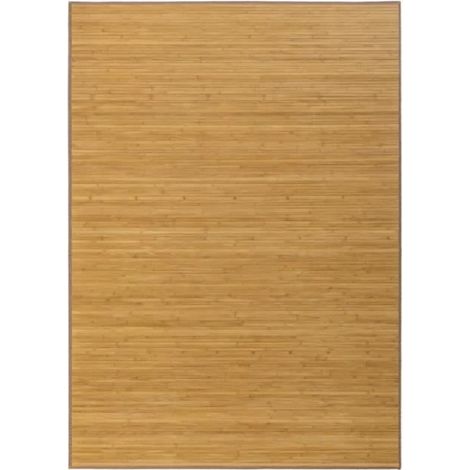Tapis de sol antidérapant - JUANIO - 250x180 cm - Bambou naturel 2,2 mm - Rayures - Antidérapant (1/3)
