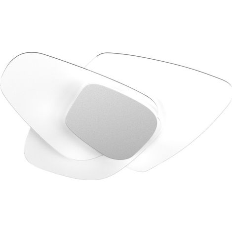 Plafoniera vetro top light strategy 1196 plm e27 led lampada soffitto parete moderna, finitura metallo grigio