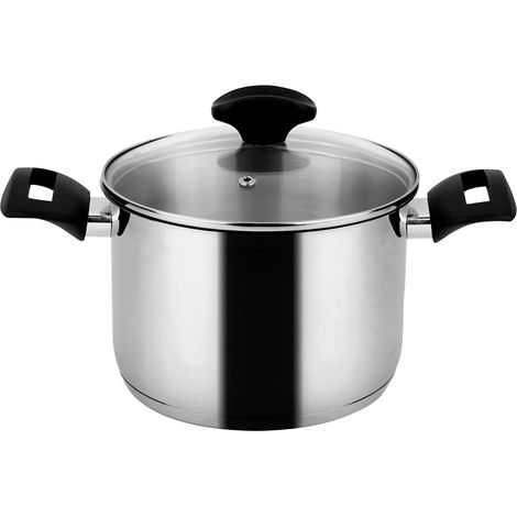 FAGOR Alaia Casserole 18cm 3L, Induction Couvercle en Verre Acier Inox. à Toutes Cuisinières Argent (1/3)