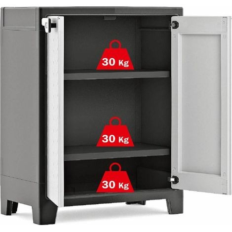 Keter – Armoire de jardin 44 x 80 x 100 cm – Construction solide en résine – Design moderne pour espaces restreints – Rangement élégant