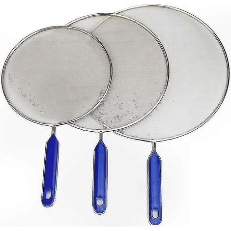 Lot de 3 pare-éclaboussures pour poêle à frire, protection de cuisson en acier inoxydable contre les projections de graisse (1/5)