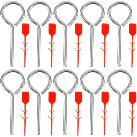 Goupilles De Verrouillage pour Extincteurs 10 Pièces Accessoires Sécurité en Métal Faciles À Installer Équipement D'Incendie Protection Contre Le Déclenchement Accidentel -