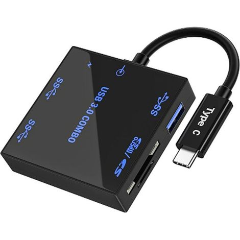 Geeignet für 5-in-1 USB 3.0 Dockingstationen, tragbare USB 3.0 Hubs mit LED-Beleuchtung und externe SD/TF-Kartensteckplätze mit mehreren Anschlüssen.