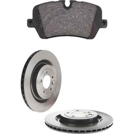 KIT FRENI POSTERIORI compatibile con LAND ROVER RANGE ROVER IV (L405) - DISCHI + PASTIGLIE OEM: MDB3343 / 18421 , 18422 , 18736 /SOSTITUZIONE DIRETTA/BASSA POLVERE/SILENZIOSO (1/5)