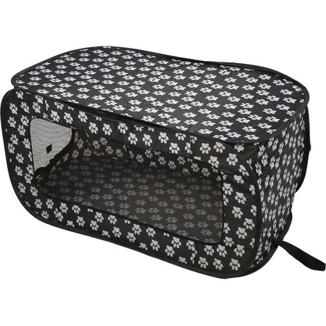Tente pliable pour chien, format rectangulaire, grand espace, respirante, portable, utilisable comme siège auto ou enclos pour animaux de compagnie (chiens et chats). (1/5)