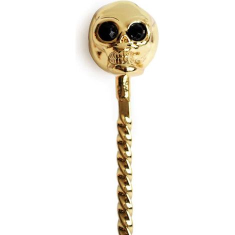 Cuillère cocktail SKULL - Gold - 33cm (1/2)