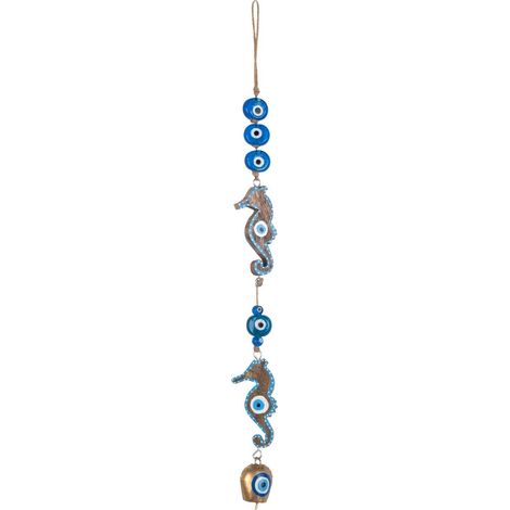 Móvil de caballitos de mar con ojo turco azul 50 cm (1/5)