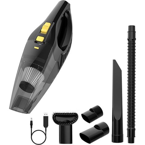 Kabelloser Handstaubsauger, starke Saugkraft von 7000 Pa, wiederaufladbarer 2200-mAh-Akku, leicht, ideal für Autos und trockene Oberflächen.