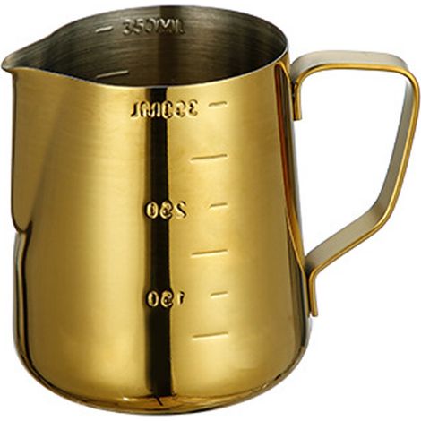 Crémier À Café En Acier Inoxydable - 360 Ml - Mesure Graduée Intérieure Et Extérieure - Pour Préparation De Lattes Et Cappuccinos - 1 Pièce (1/5)