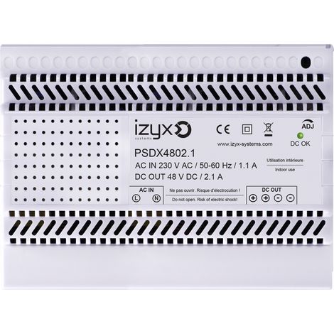 alimentation - modulaire - 7 modules - 230v ac vers 48v dc - 2.1a - izyx psdx4802.1
