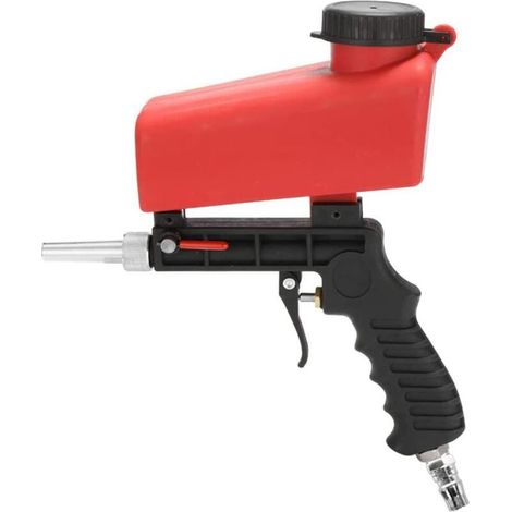Professional Portable Pneumatic Sandblaster for Removing Paint Chips and Rust (Red) (1/5)