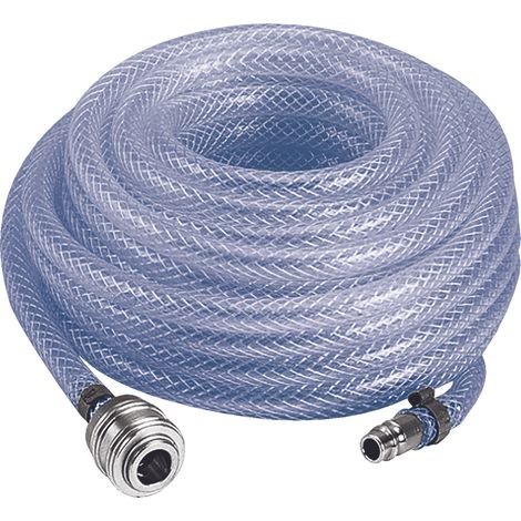 Original Einhell Gewebeschlauch 10 m (Kompressor-Zubehör, 10 m Länge, Innendurchmesser 6 mm, R 1/4'' Innengewinde, aus PVC-Gewebe, max. Arbeitsdruck 15 bar) (1/4)