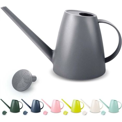 1 Watering Can for Indoor Plants, Small Watering Can for Indoor Plants and Garden Flowers, Long Spout Watering Can for Outdoor Plants 1.8 L 1/2 Gallon (Gray) (1/5)
