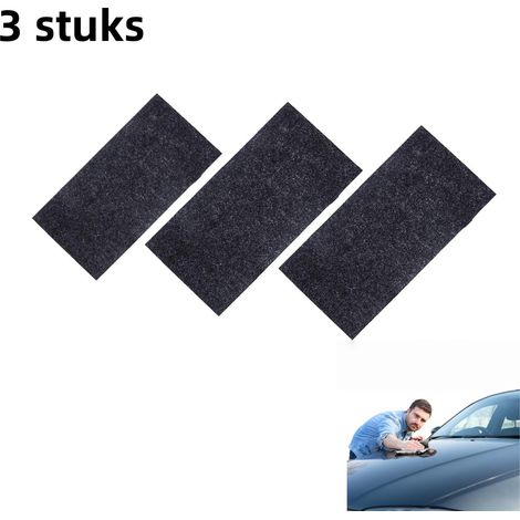 Kit de 3 chiffons nano de réparation pour rayures de voiture - Chiffon pailleté universel - Convient pour éliminer les rayures, la peinture, la cire et les résidus de peinture - 20 x 10 cm - Noir (1/5)