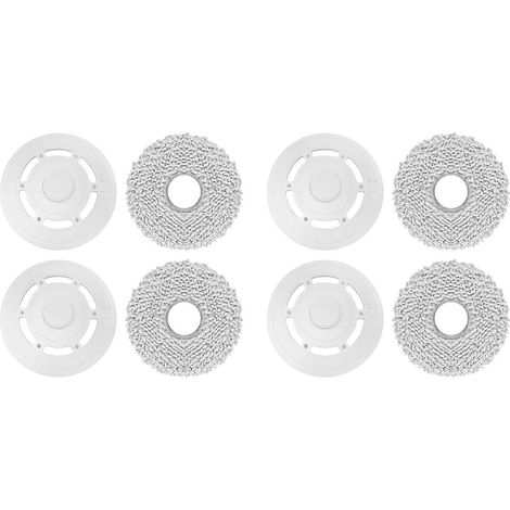 Lot de 4 lingettes de nettoyage avec supports pour aspirateur Ecovacs Deebot T20 Omni / T20e Omni. Support pour serpillière inclus. (1/5)