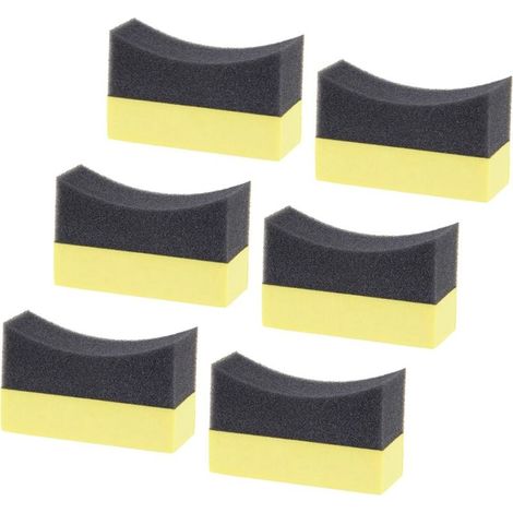 6pièces Lot de Tampons de Polissage pour Voiture Accessoires de Lavage Auto et Tampons de Lustrage pour Nettoyage des Vitres (1/5)